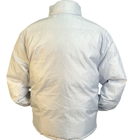 L.L.Bean Purple White reversible Down Puffer women’s Large Retro from 1990’s - Picture 13 of 16